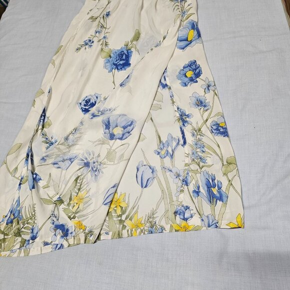 Alice McCall Floral Midi Dress Women Size 6 White Side Zip - Picture 11 of 15